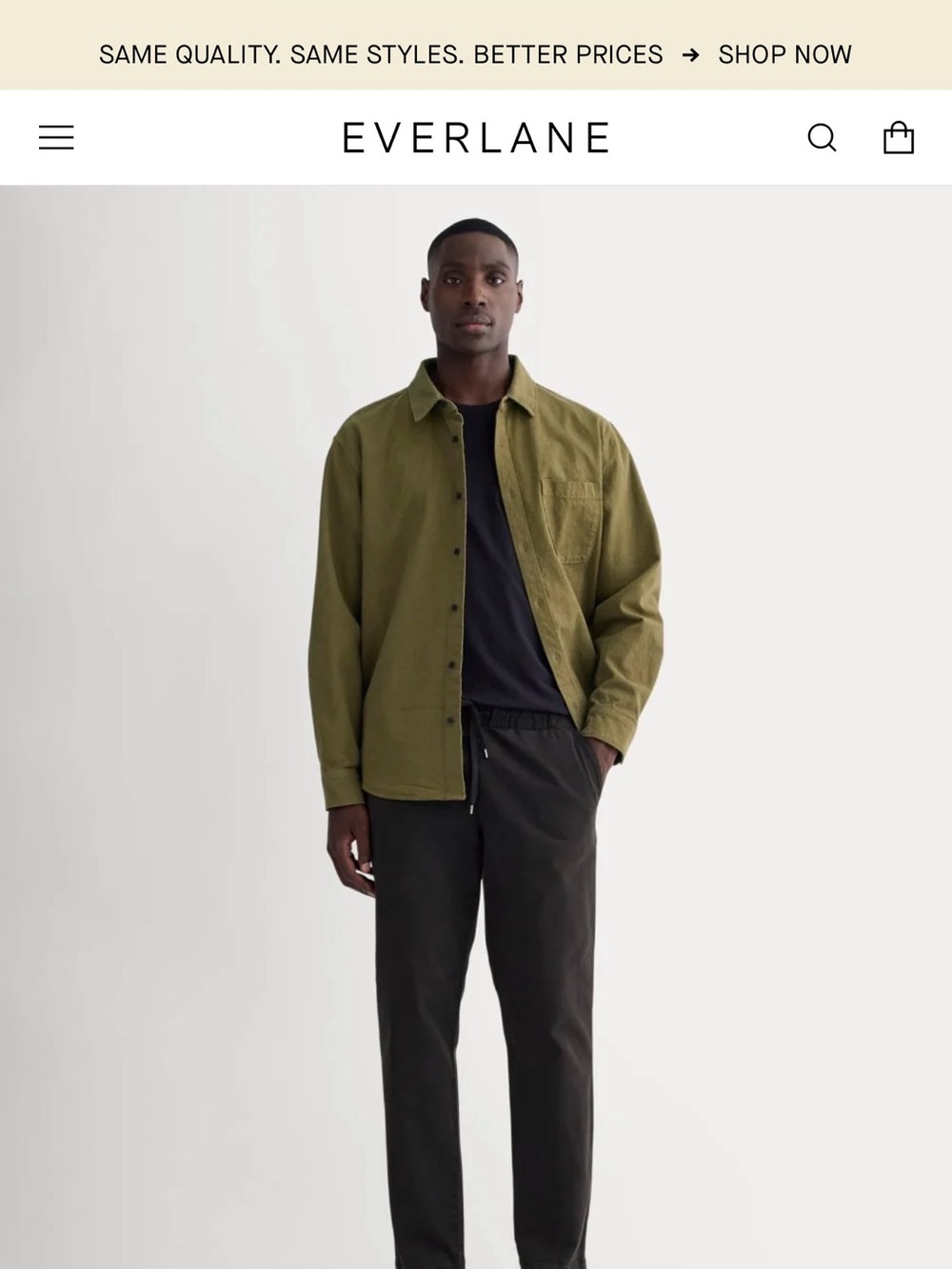 Everlane Easy Pant in Black Size XL